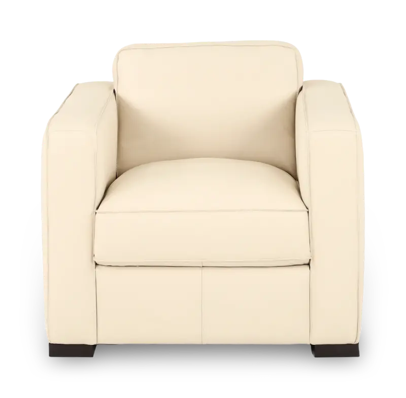 Copenhagen Off-White Leather Chair