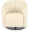 Z318-129/AOD2 Copenhagen Off-White Leather Swivel Chair
