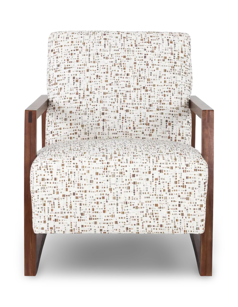Wilshire Bark Upholstered and Wood Accent Chair