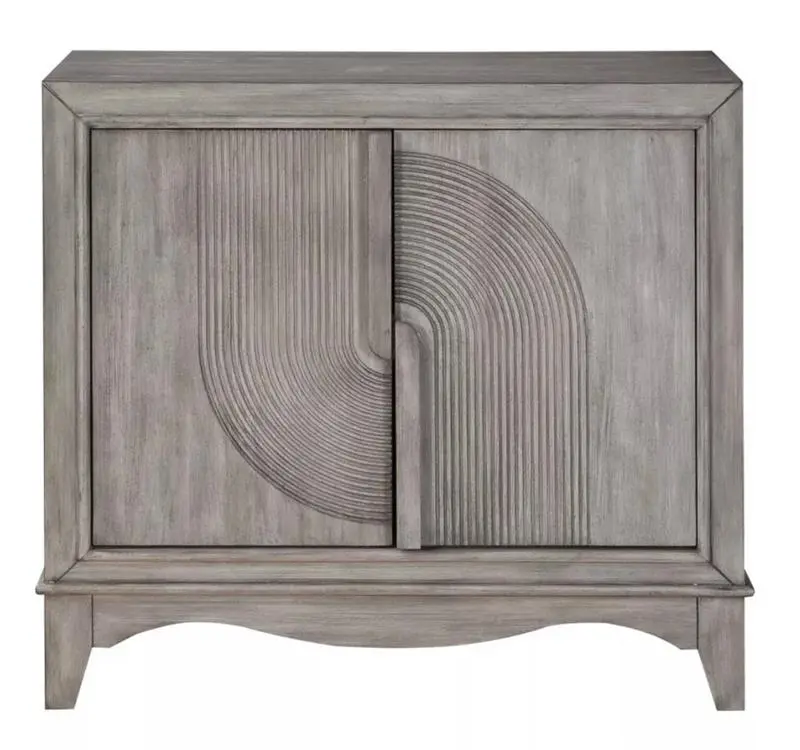 Sand Gray 2-Door Accent Cabinet