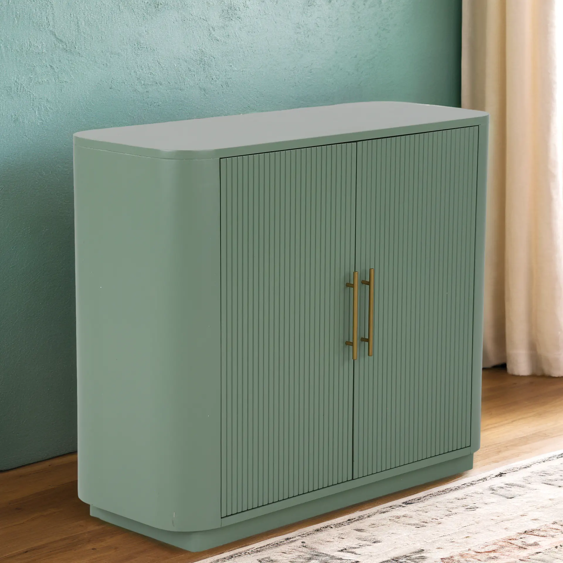 Julia Aqua Green 2-Door Cabinet-2