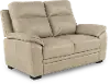 Aura Cream Leather Loveseat