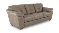Clay Taupe Leather Sofa