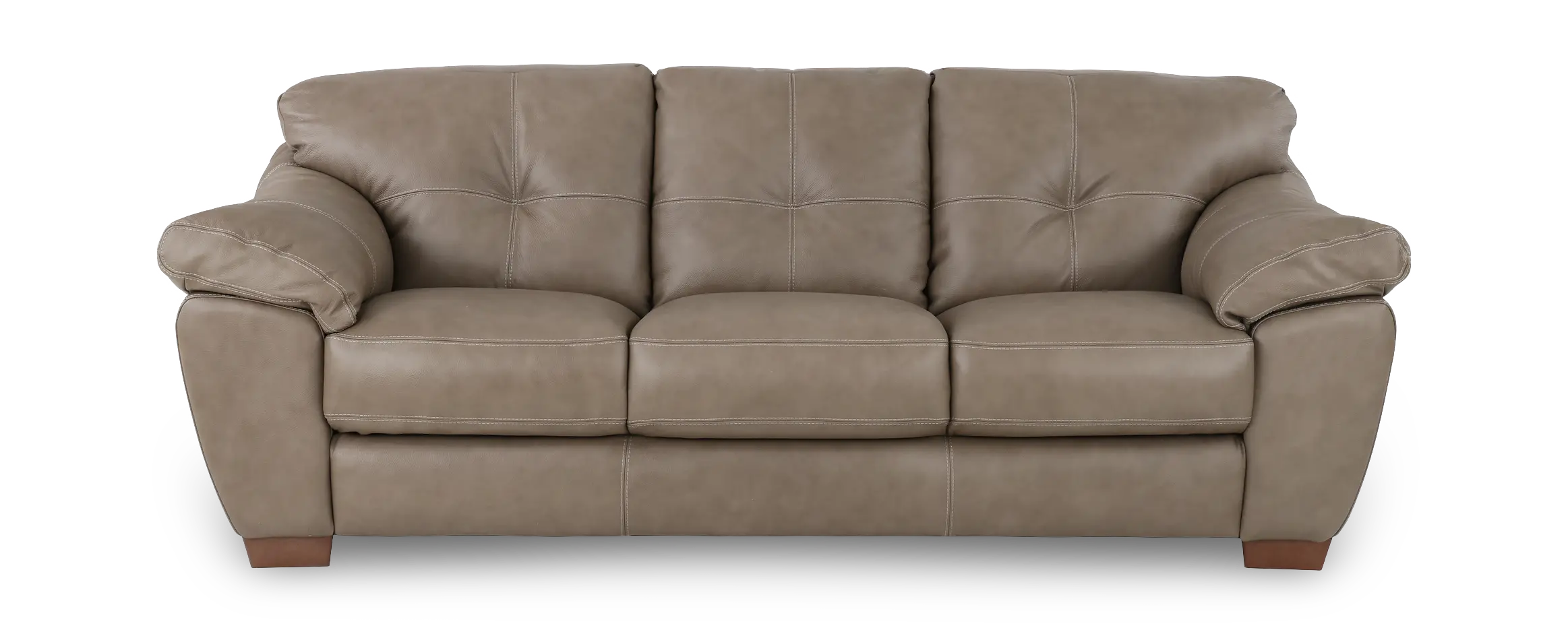 Clay Taupe Leather Sofa-4