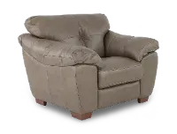 Clay Taupe Leather Chair