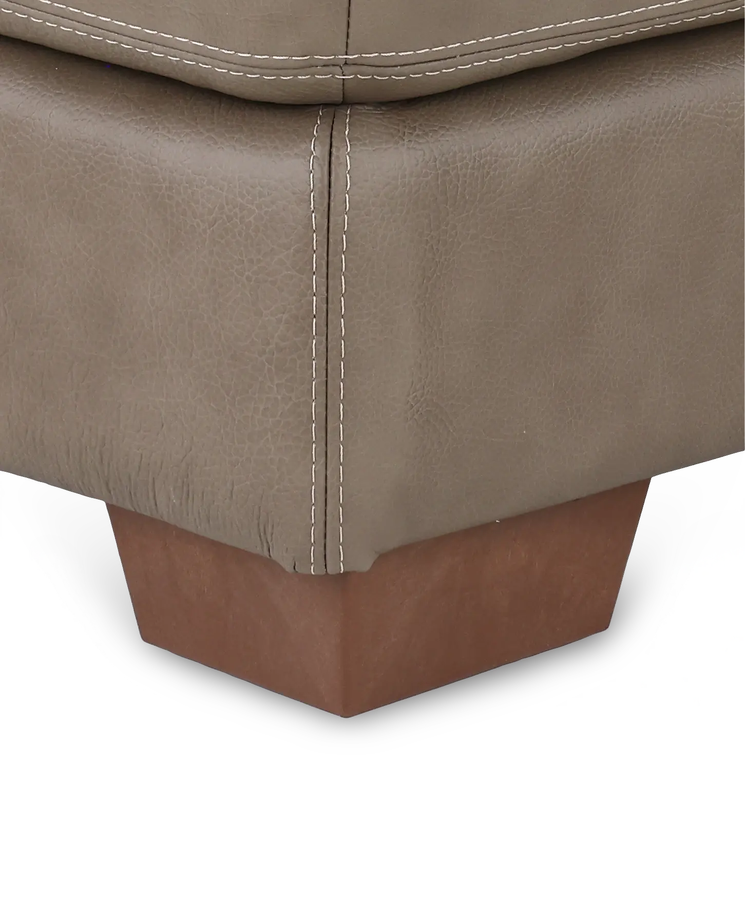 Clay Taupe Leather Ottoman-6