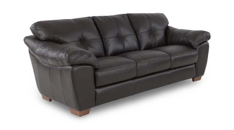 Clay Dark Brown Leather Sofa