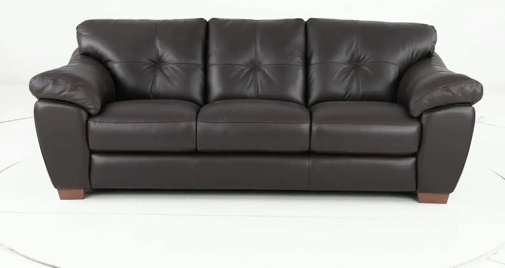 Clay Dark Brown Leather Sofa-8