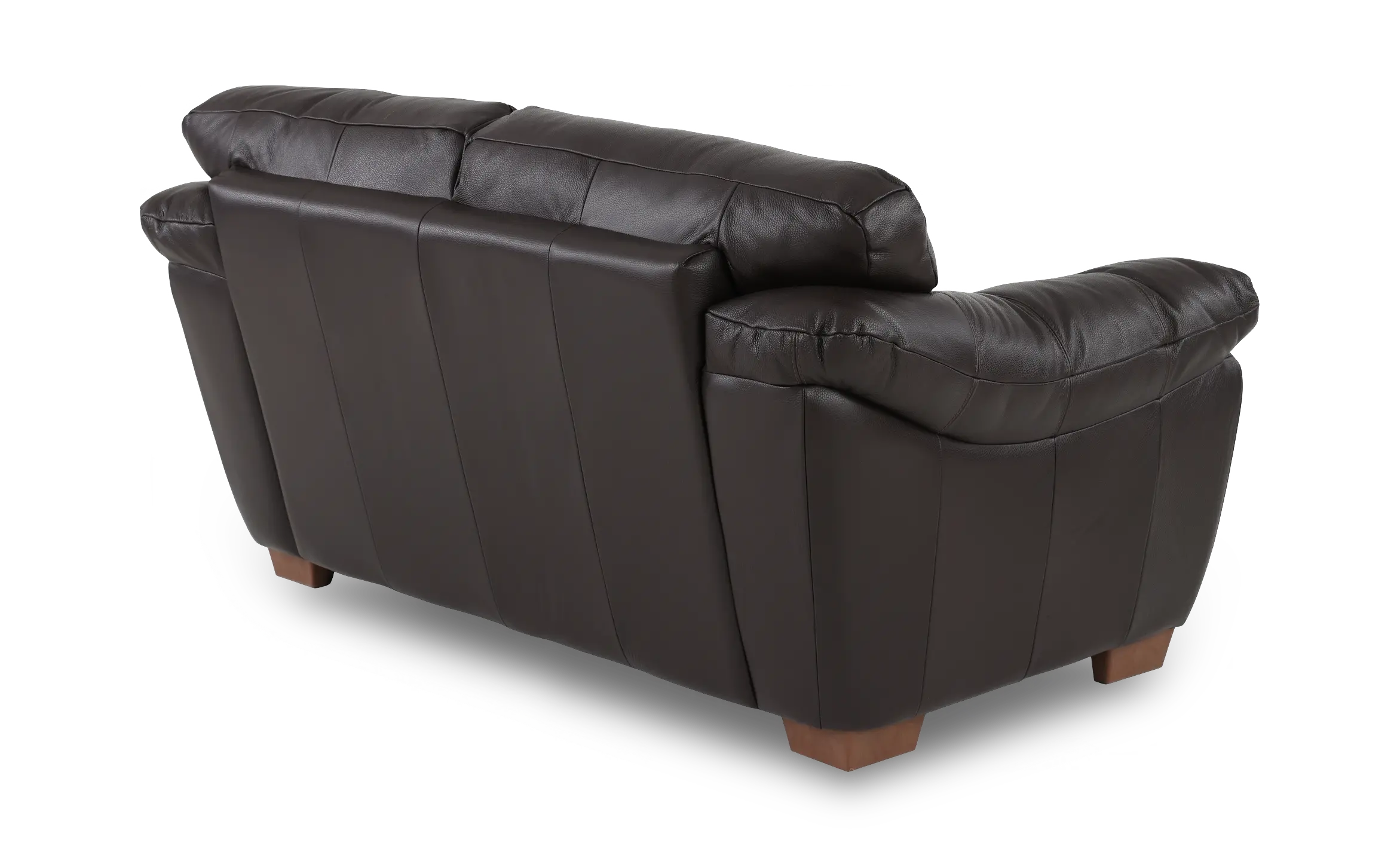 Clay Dark Brown Leather Loveseat-5