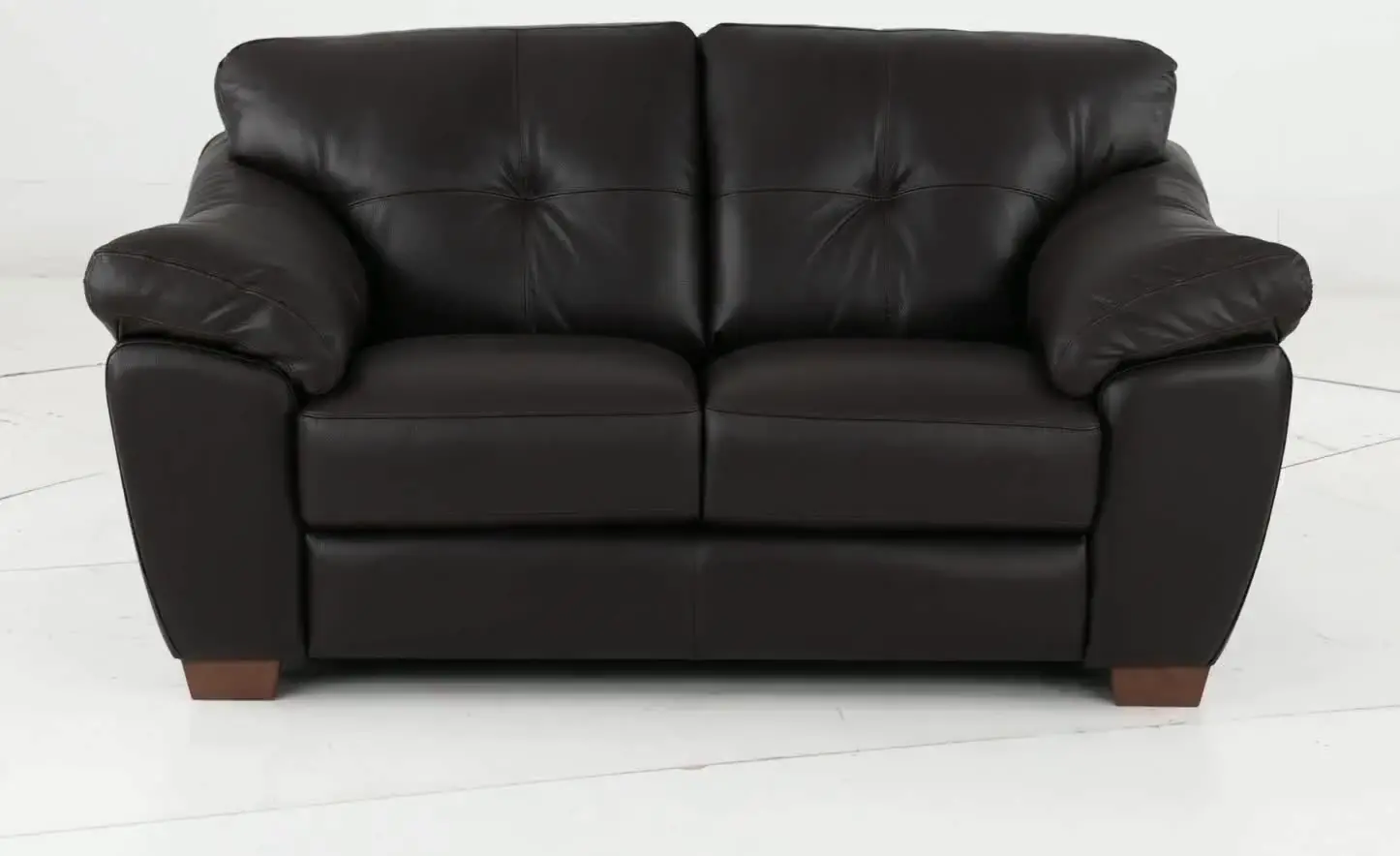 Clay Dark Brown Leather Loveseat-8