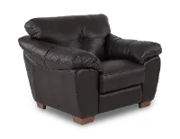 Clay Dark Brown Leather Chair