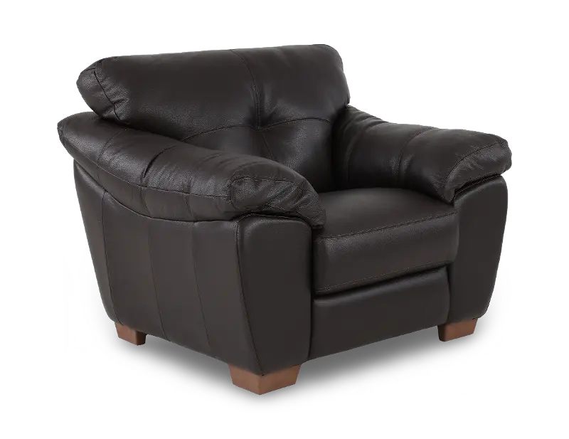 Clay Dark Brown Leather Chair