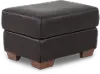 Clay Dark Brown Leather Ottoman