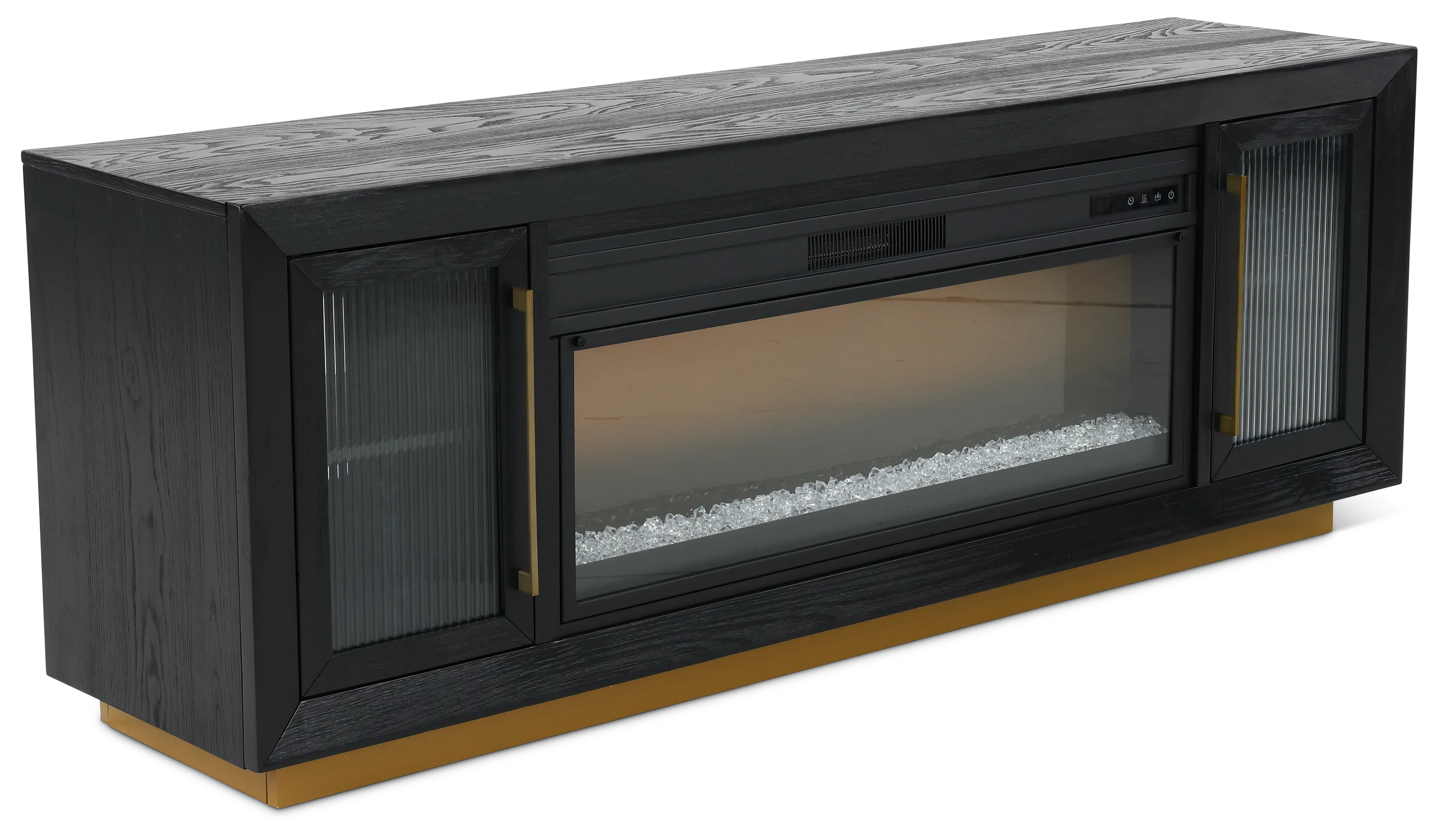 Montrose Black and Gold Fireplace Mantle-4