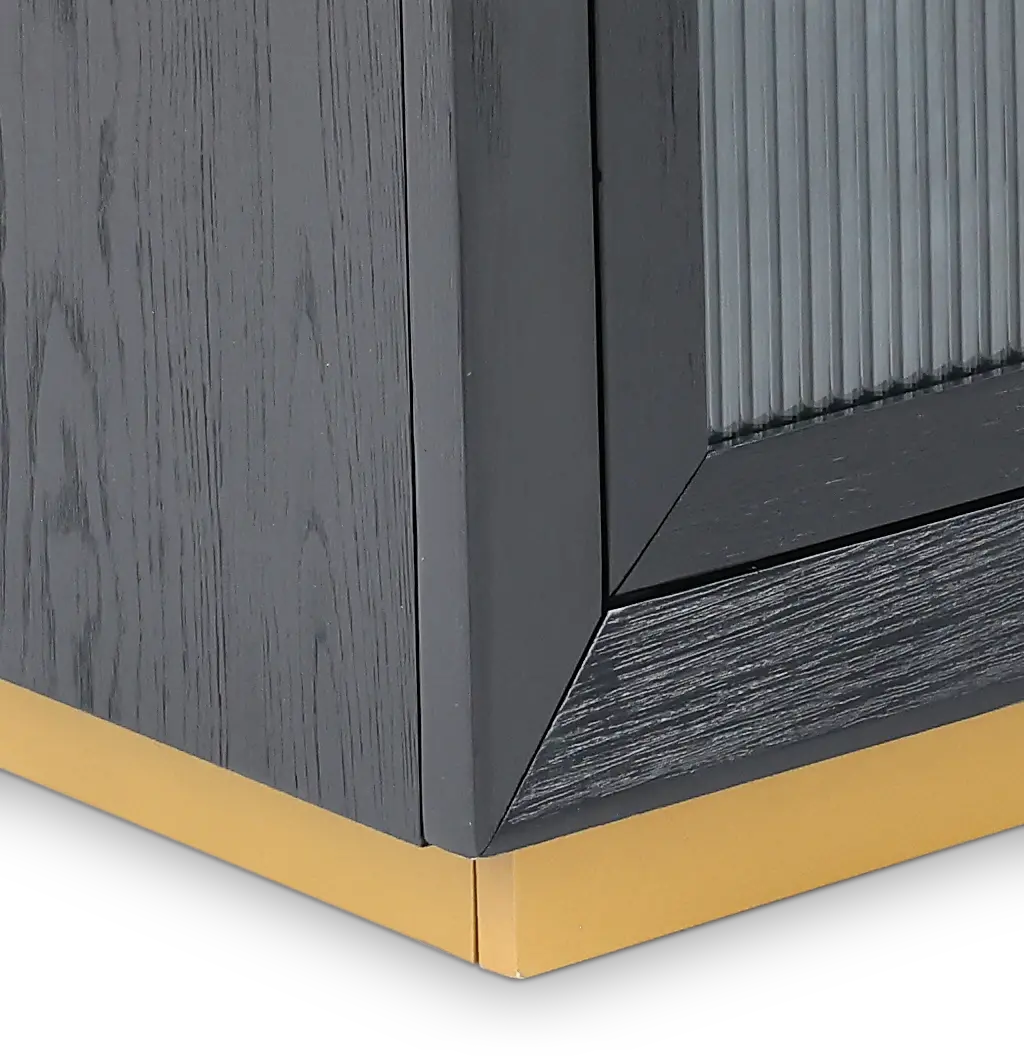 Montrose Black and Gold Fireplace Mantle-8
