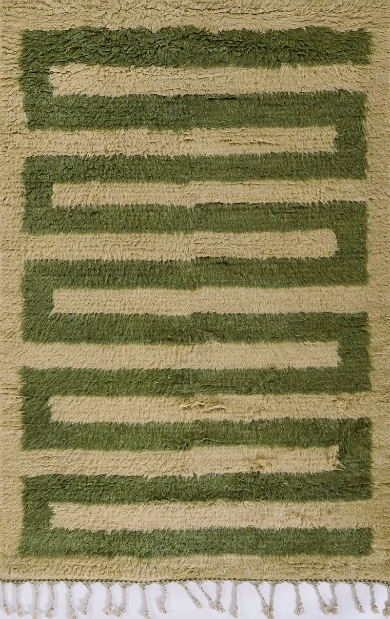 Neo 8 x 10 Moroccan Green Area Rug