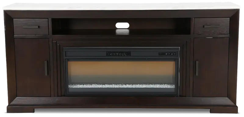 Avalong Brown and White Fireplace Mantle