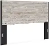 Vassari Gray and Black Queen Headboard