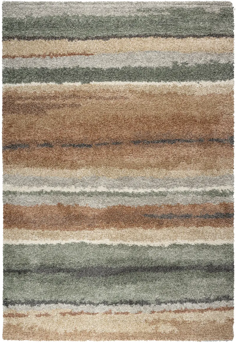 Granada 8 x 10 Heathered Rust and Sage Earth Tone Area Rug