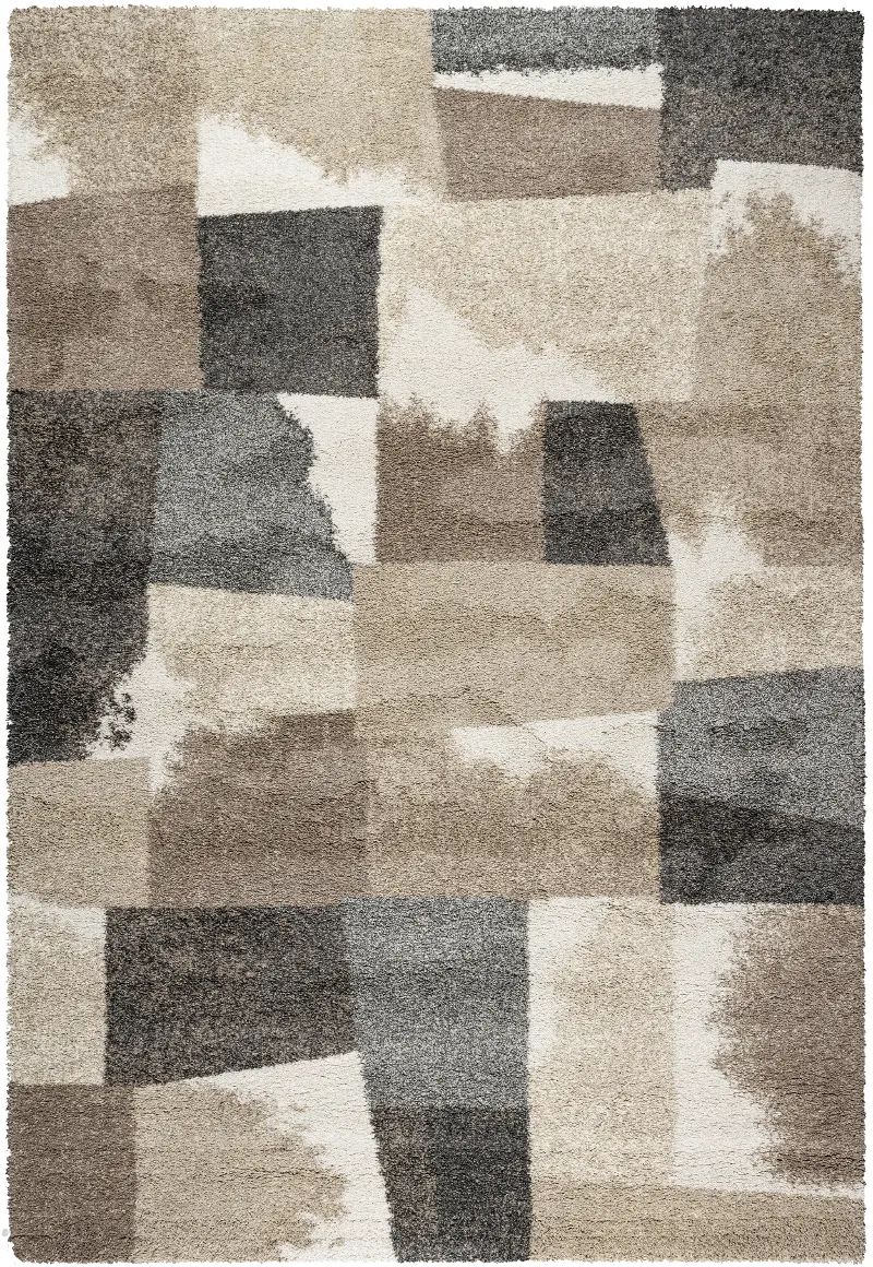 Granada 5 x 8 Neutral Patchwork Area Rug