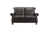 Pentos Dark Brown Leather Loveseat
