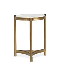 Cassidy Stone and Brass Accent Table