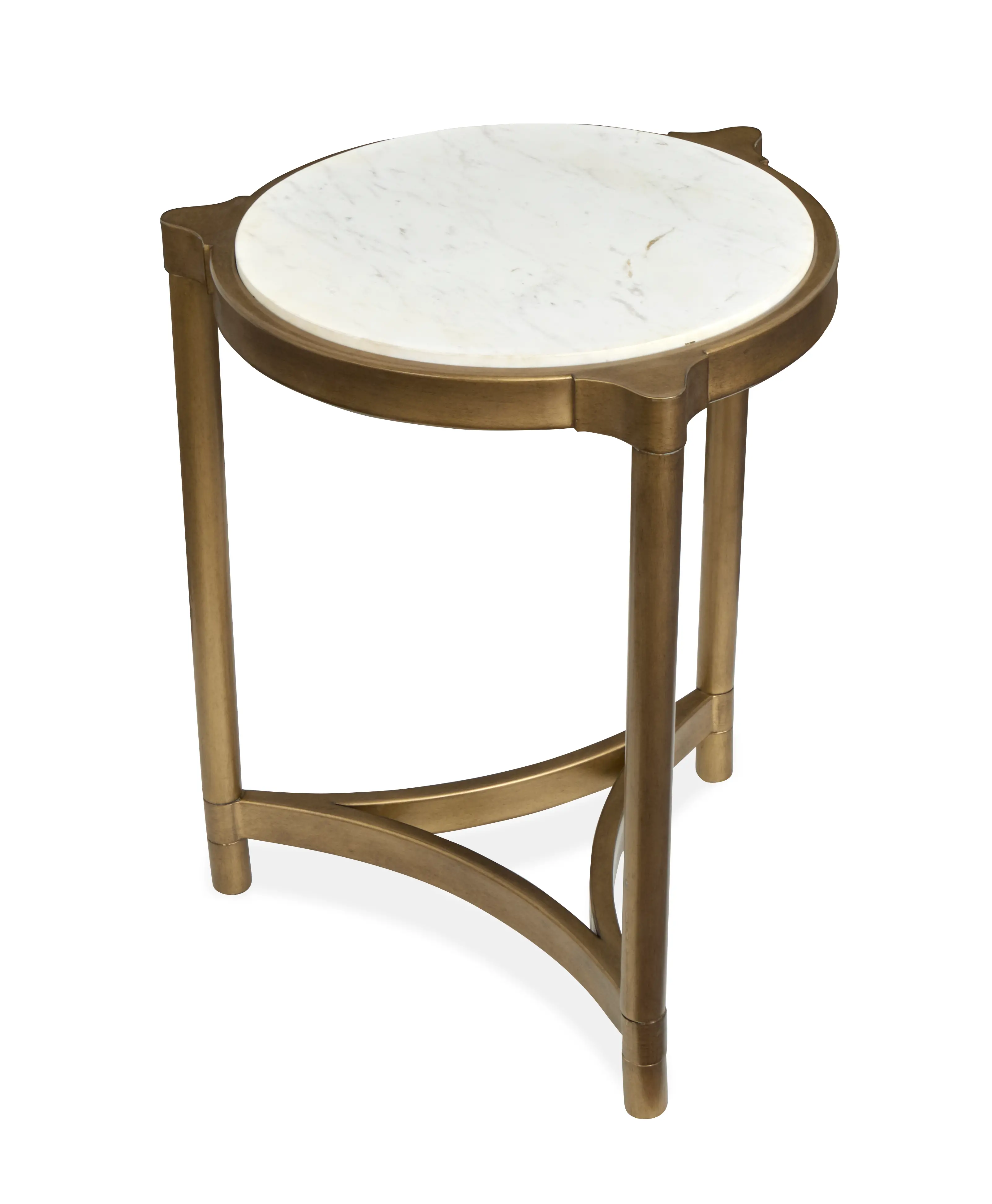 Cassidy Stone and Brass Accent Table-3