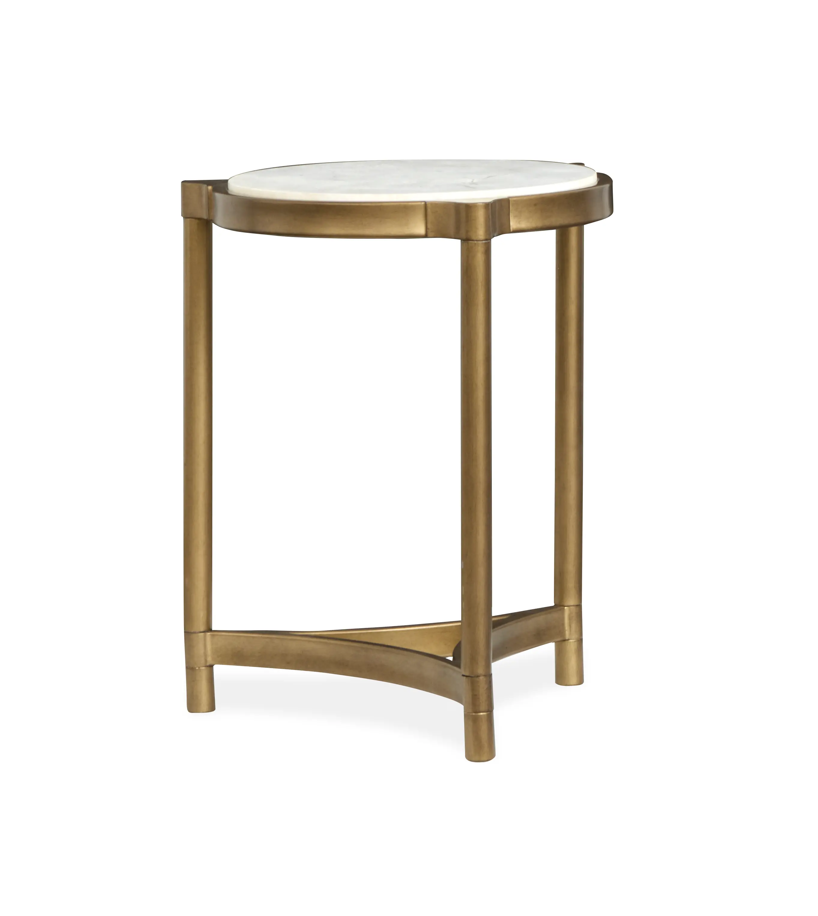 Cassidy Stone and Brass Accent Table-4