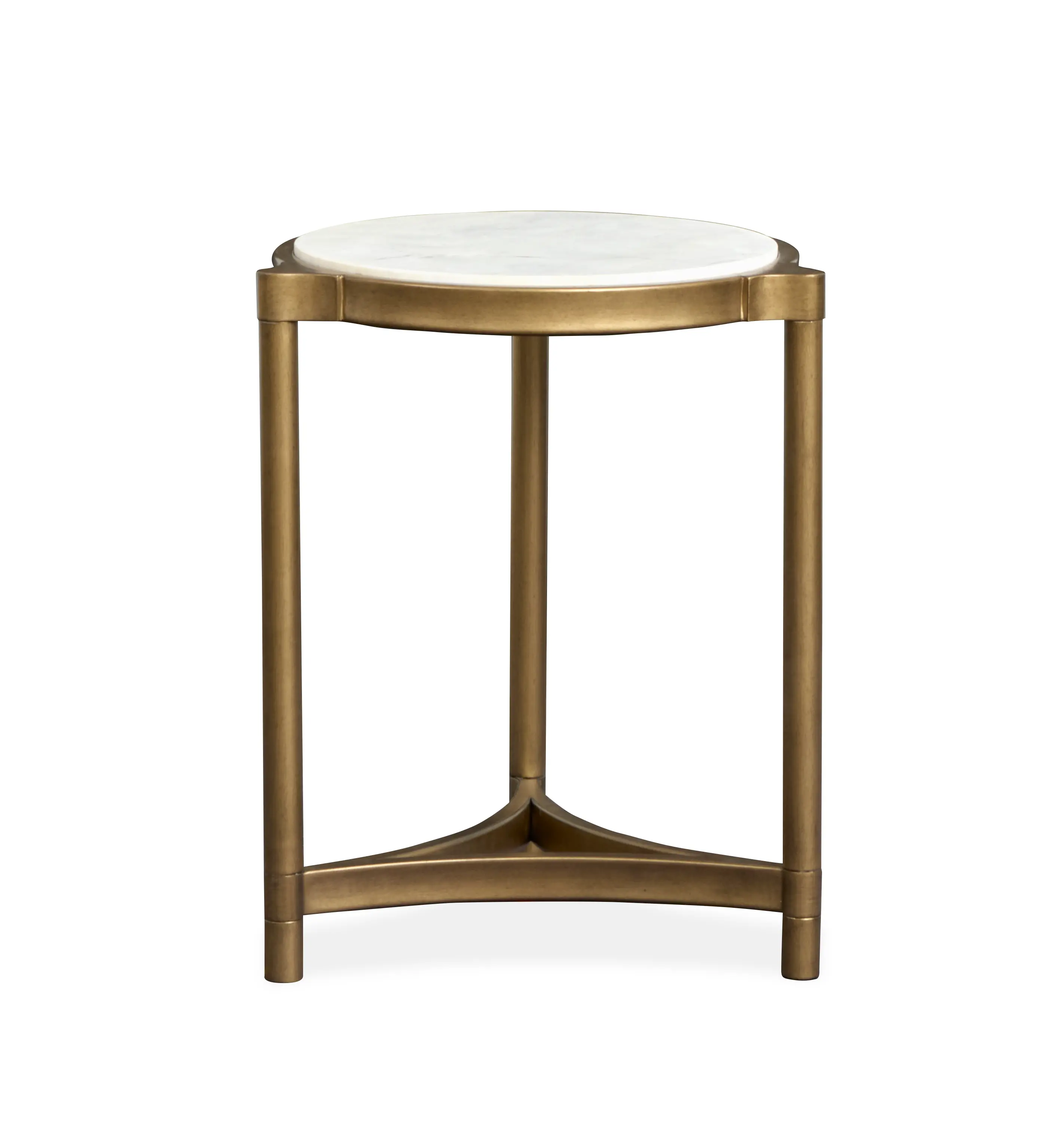 Cassidy Stone and Brass Accent Table-5