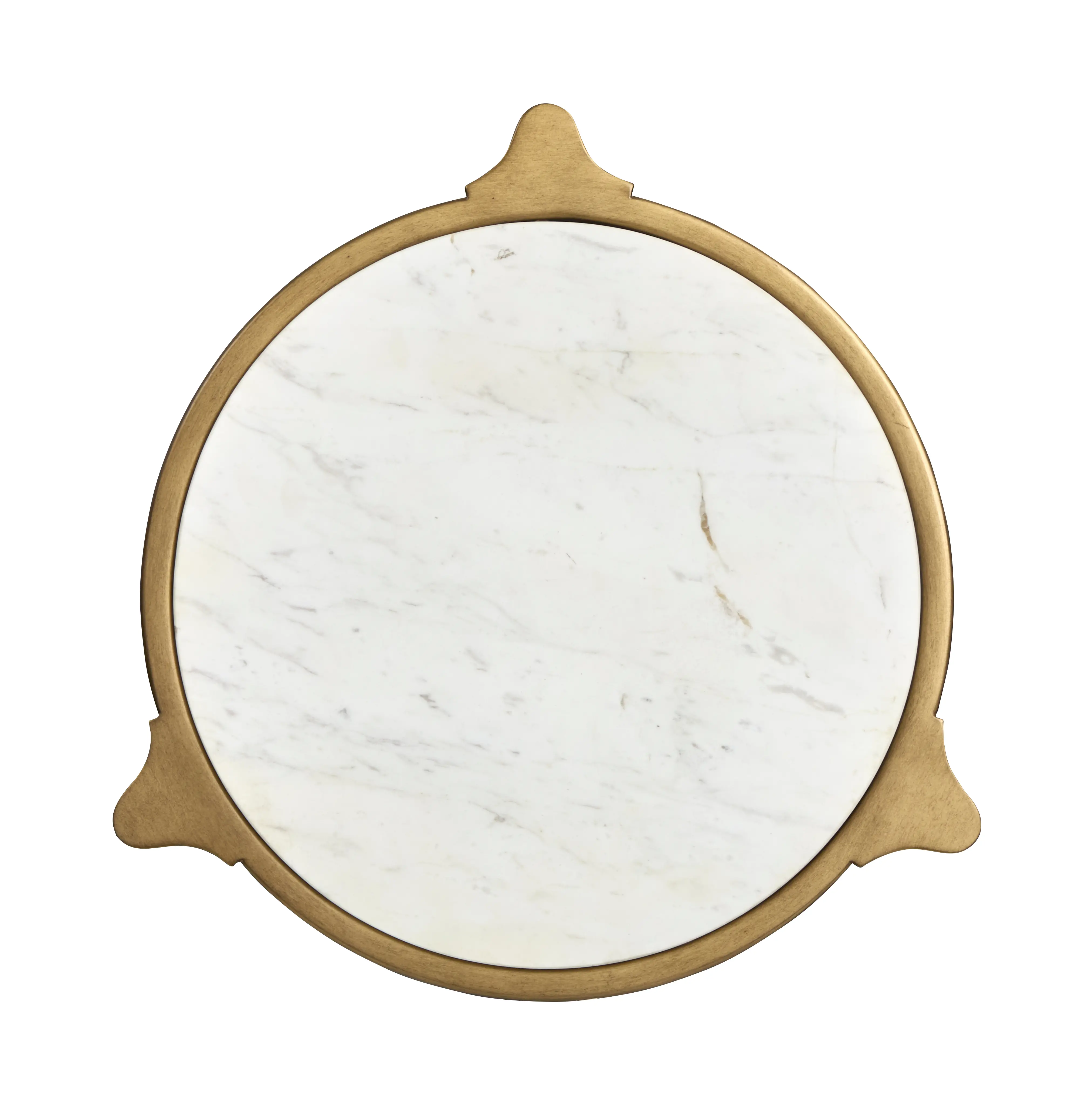 Cassidy Stone and Brass Accent Table-7