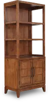 KIT/936-DOORBKCSE Shaker Lakes Brown Bookcase with Cabinet