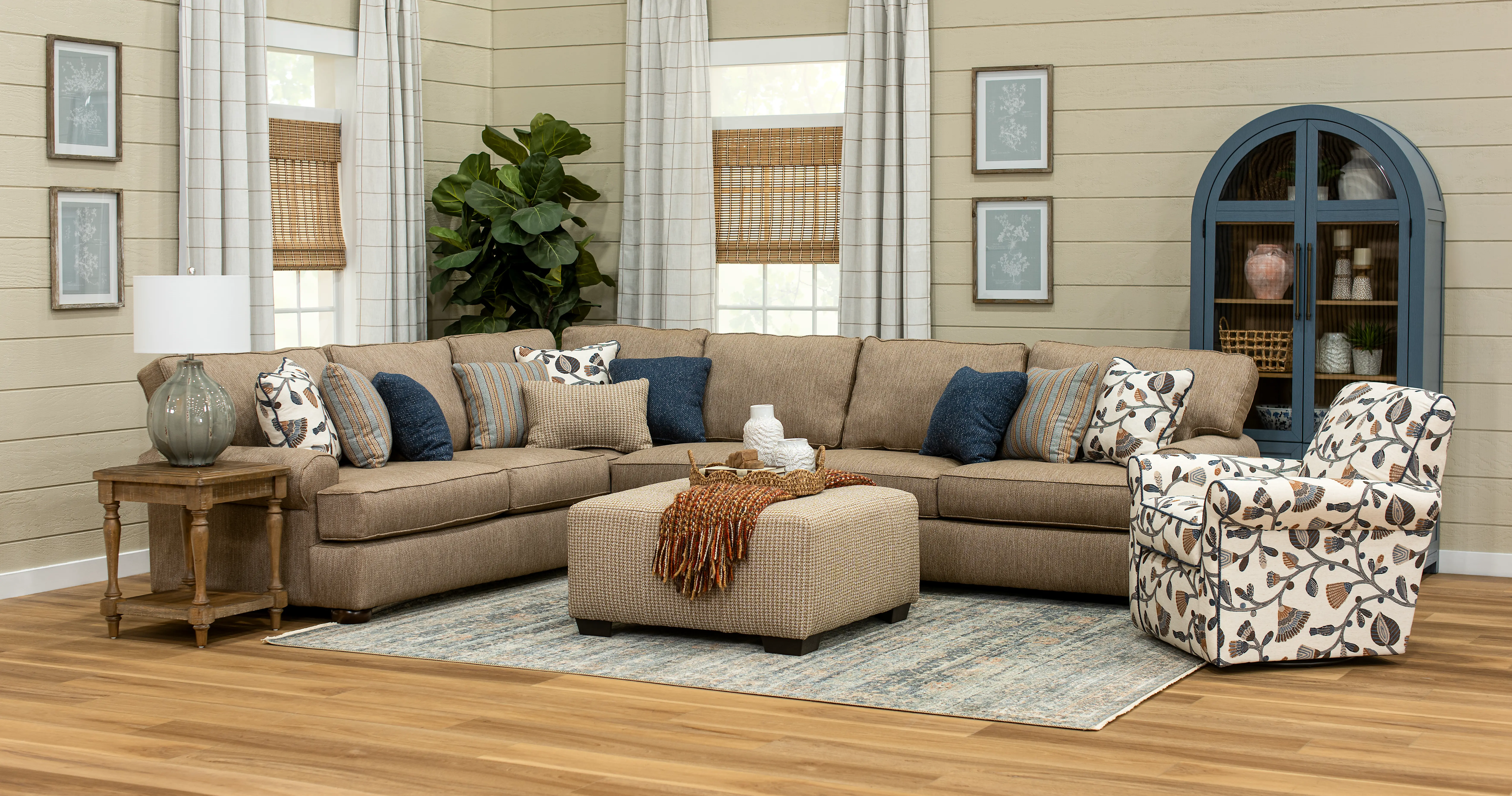 Fondren Tan 3 Piece Sectional-2