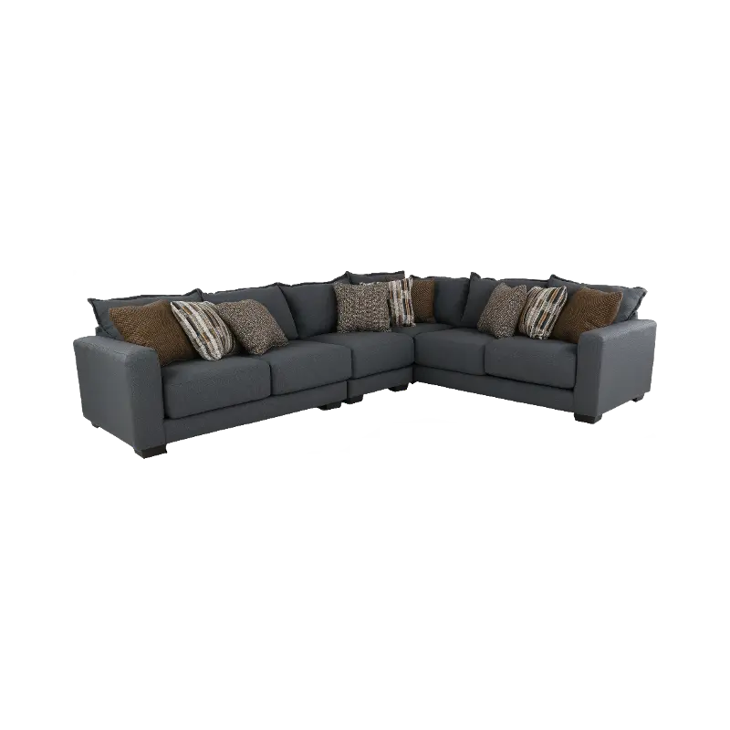 Pinnacle Gray 3 Piece Sectional