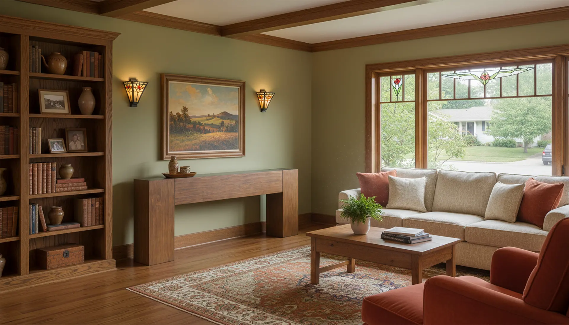 Taos Brown Sofa Table-2