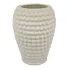 Ceramic Off White Bubbled Vase