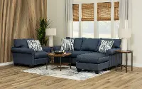 7PC/KELLY/MARINE Kelly Blue 7 Piece Living Room Set