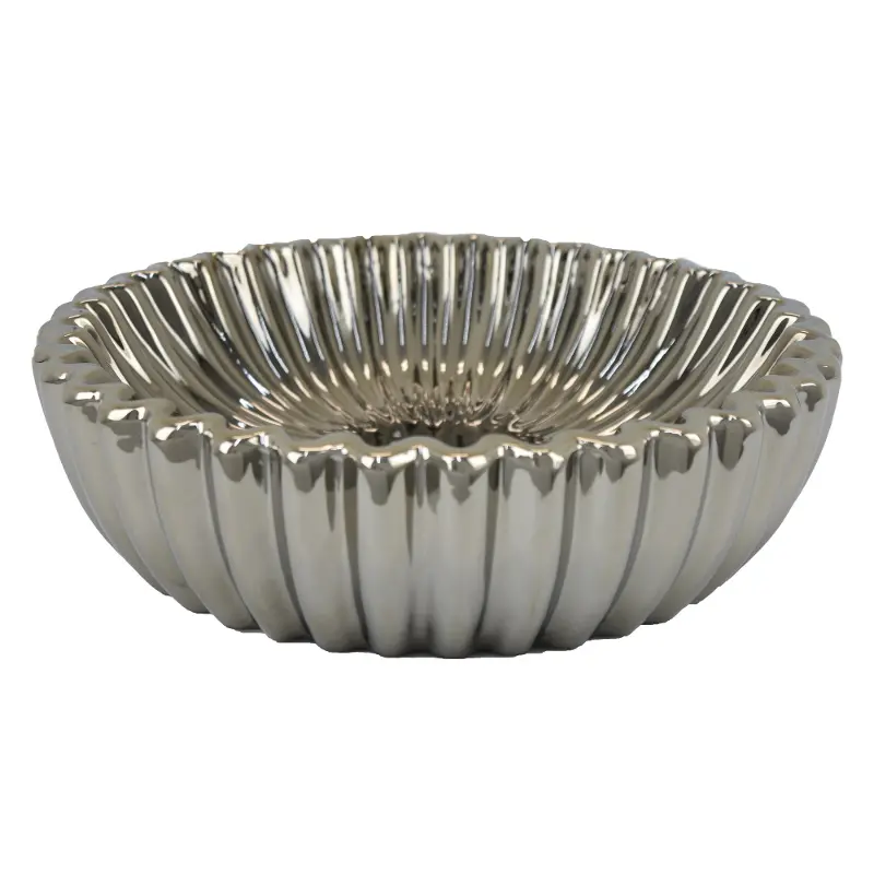 Ceramic Decorative Silver Bowl