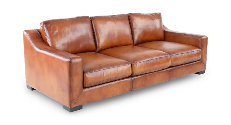 Ramba Chestnut Brown Leather Sofa