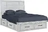 Bridget Whitewash King Storage Bed