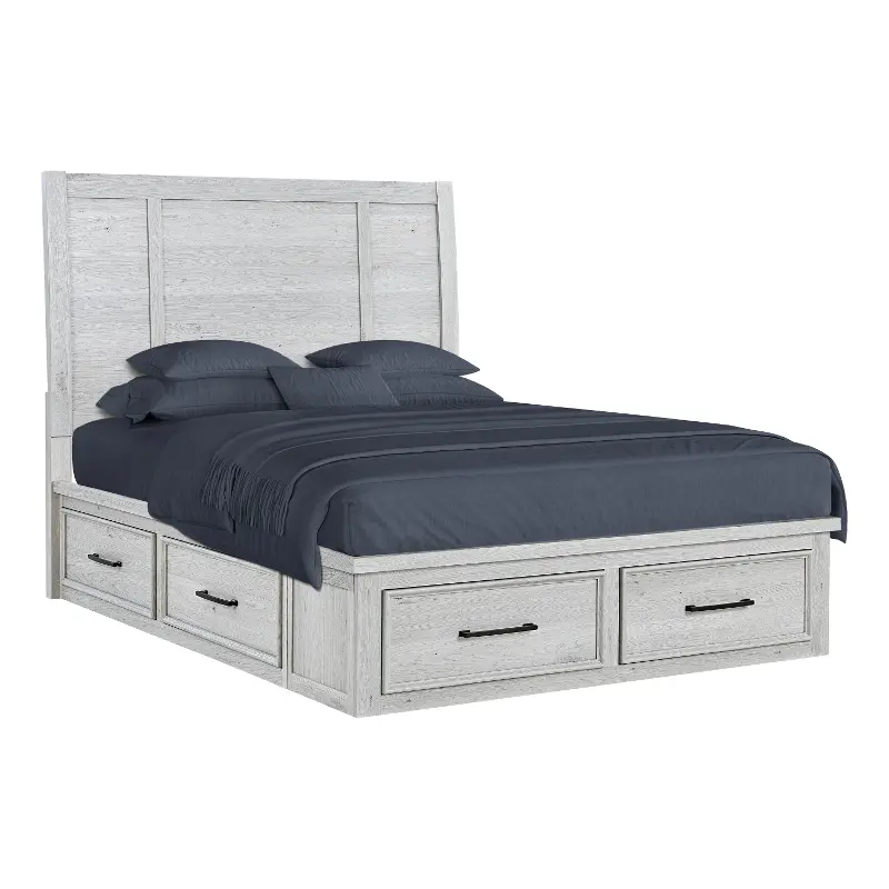 Bridget Whitewash King Storage Bed