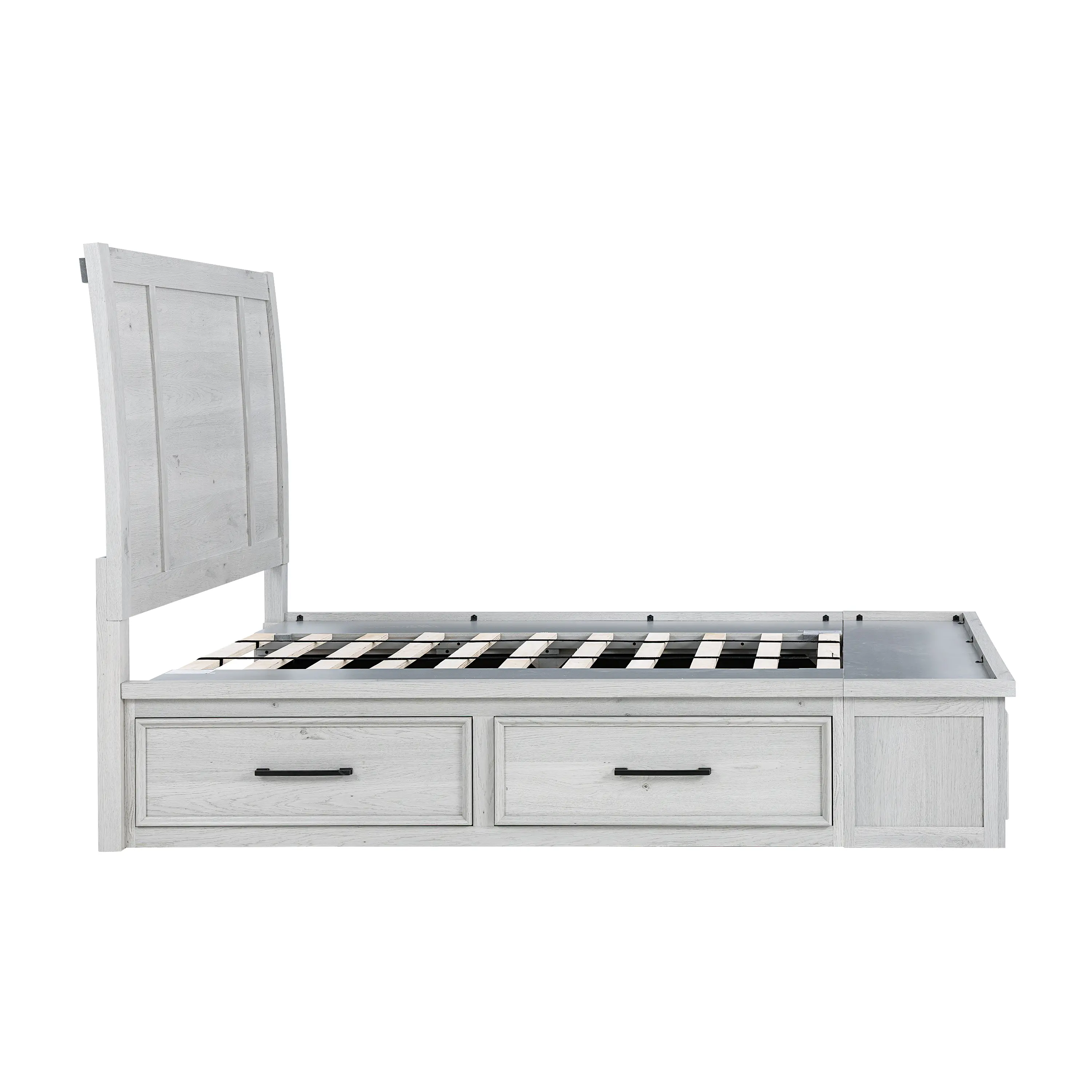 Bridget Whitewash King Storage Bed-9