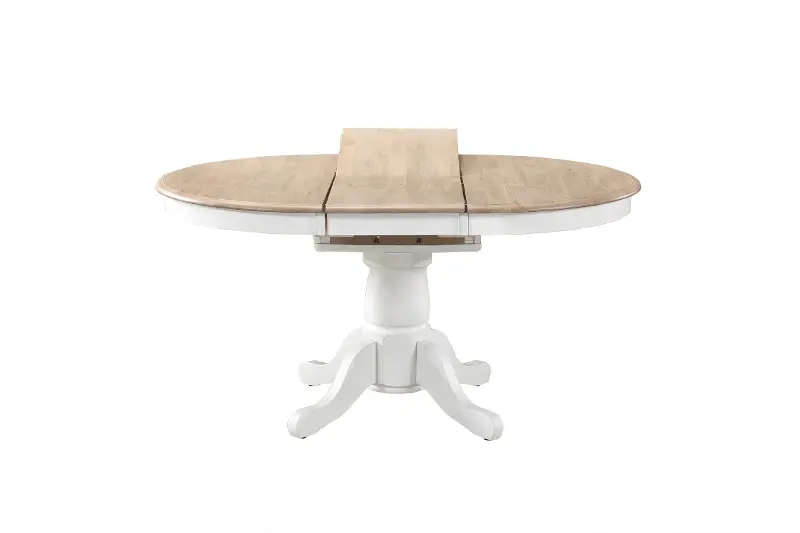 Highland Natural and White Round Dining Table