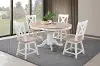 Highland Natural and White 5 Piece Dining Set
