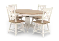 Highland Natural and White 5-Piece Dining Set