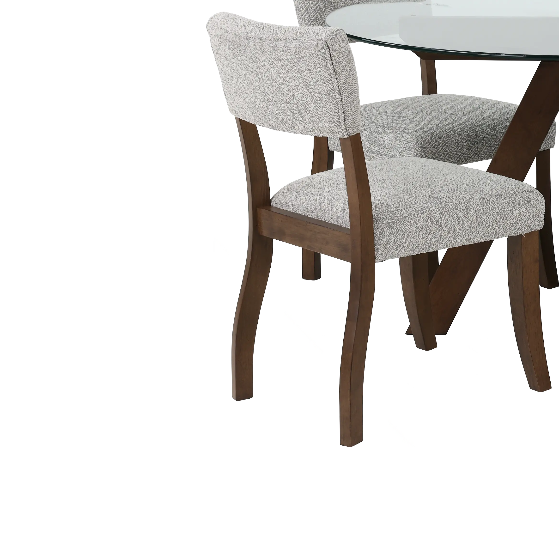Wade Mocha Brown and Glass 5 Piece Dining Set-5