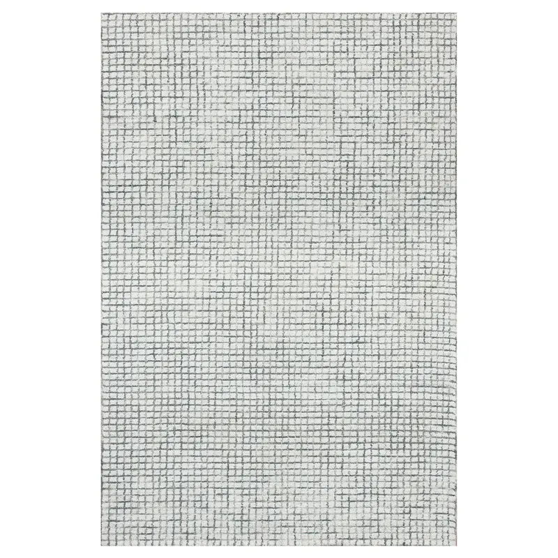 Criss Cross 5 x 8 Silver and Ivory Area Rug