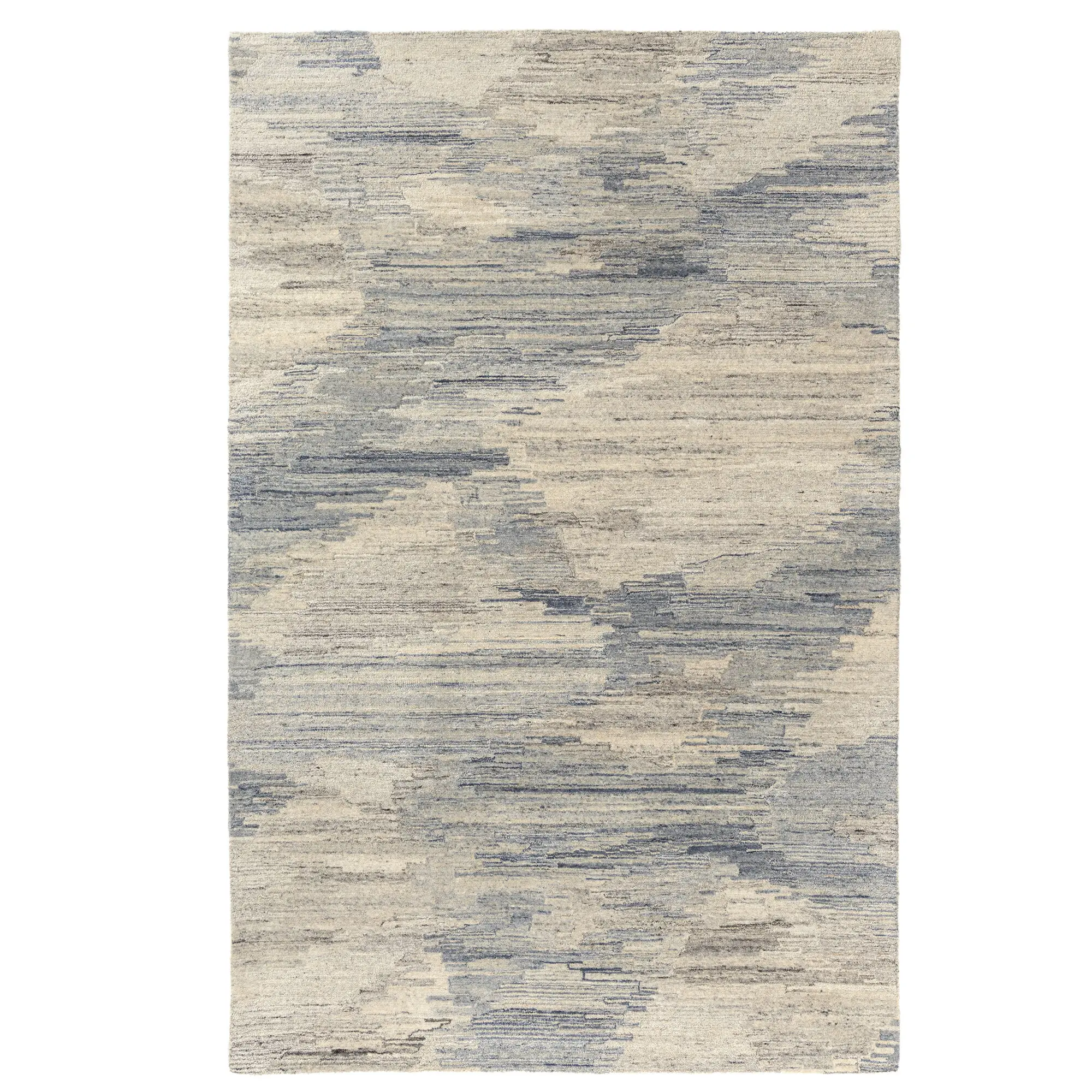 Stria 8 x 10 Blue Gray Wool Area Rug | RC Willey