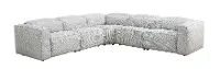 Cloud Gray 5 Piece Power Reclining Sectional with 2 Power Reclining Seats