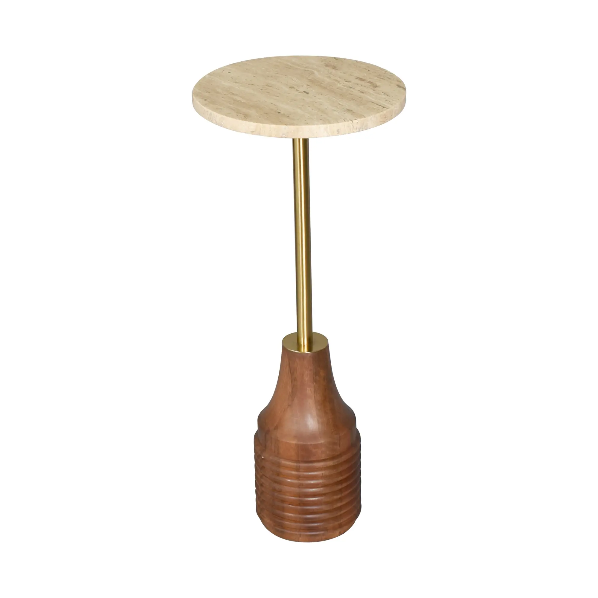 Gold Round Marble Drink Table-1