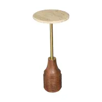 Gold Round Marble Drink Table